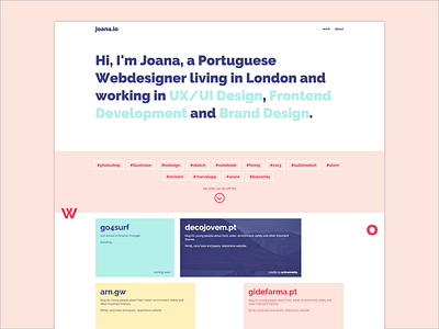 personal website blue branding colors frontend green new pink portfolio ui ux website work