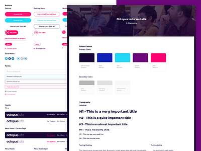 Labs styleguide blue finance fintech homepage labs pink purple styleguide white