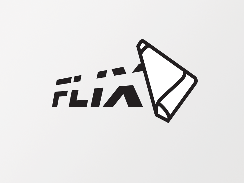 Flix Logos concept flix football game logo paper football