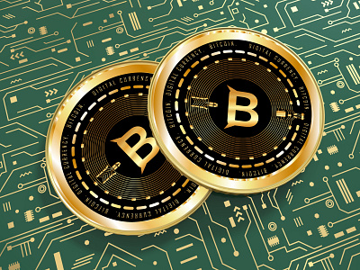 3d crypto coin cryptocurrency token bitcoin gold logo 3d bicoin blockchain branding crypto cryptocurrency design gold graphic design illustration logo silver token vector