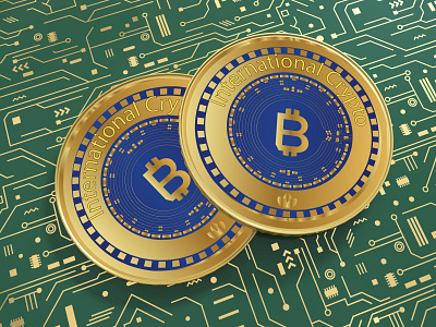 3d crypto coin cryptocurrency token bitcoin gold logo 3d bitcoin blockchain branding crypto cryptocurrency design gold graphic design illustration logo silver token vector