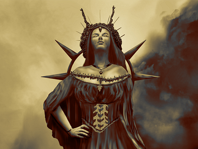 Vampire Queen boardgame character creature dark design dnd fantasy horror illustration vampire woman