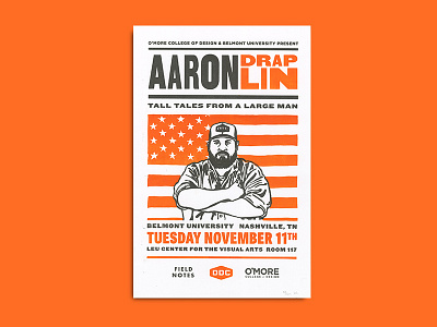 Aaron Draplin Letterpress Poster addy ddc draplin field notes letterpress nashville print printmaking typography