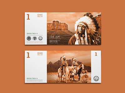 The American Dollar | 1 america currency dollar bill indian mock money nashville navajo redesign