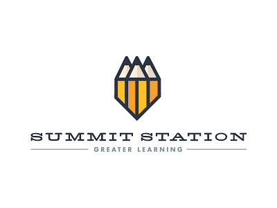 Summit Station badge education futura bold icon learning logo mountains nashville summit vector