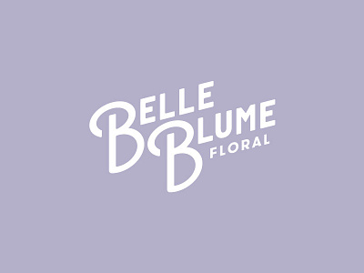 Belle Blume b custom floral florist flowers logo logo type monogram organic typography
