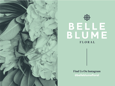 Belle Blume Card belle blume branding floral florist flower logo design nashville organic pop up thick lines