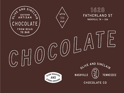 Chocolate Co artisan badge branding experiment interstate logo nashville seal stamp typography