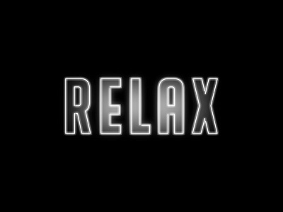 Relax custom type glow nashville neon sideshow sign typography