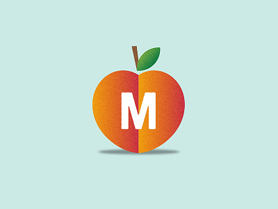 M-Peach fruit illustration impeach peach politics simple trump