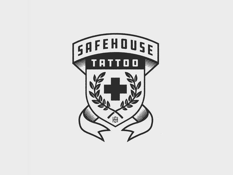 SAFEHOUSE TATTOO brand guidelines brand standards branding cross ddc laurel logo monogram nashville tattoo