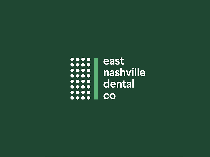 East Nashville Dental Co brand system branding dental dentist geometric green logo nashville tooth toothbrush