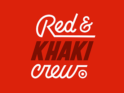 RED & KHAKI bullseye corporate crew custom type khaki minneapolis minnesota nashville red script target typography