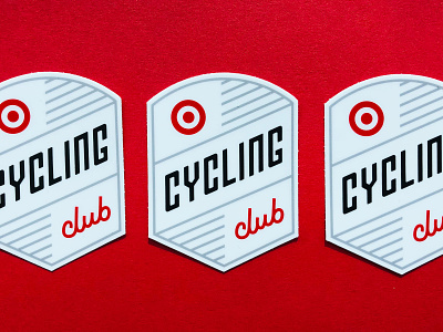 Target Cycling Club angled type badge badge design bicycle branding bullseye custom type cycling logo patch script sticker target typography