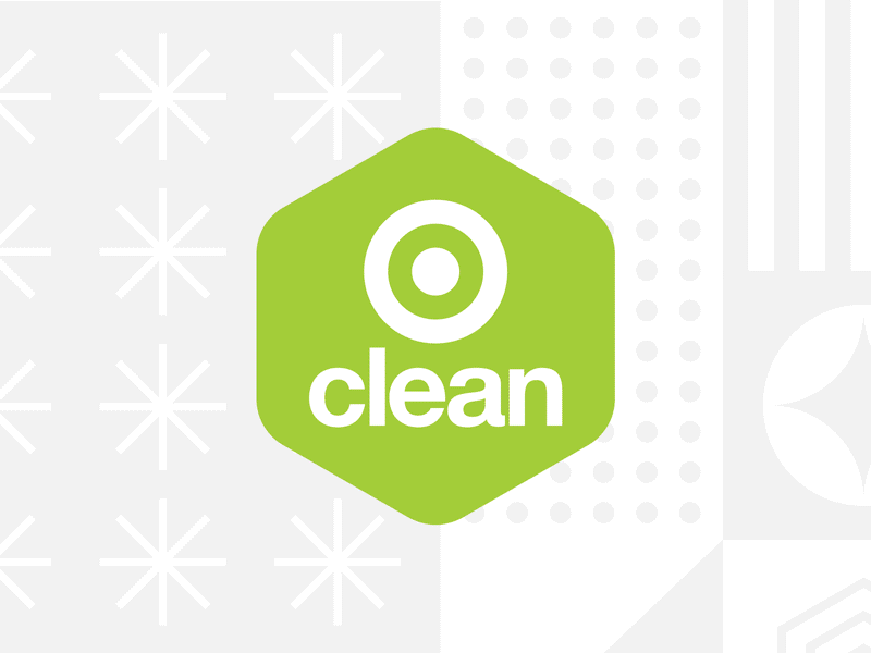 Target Clean badge clean geometric green helvetica illustration in-store lockup organic target vector