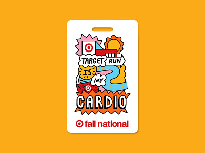 Fall National Buddy Badge bullseye car cardio expressive fall national illustration journey store street sun target target run typography