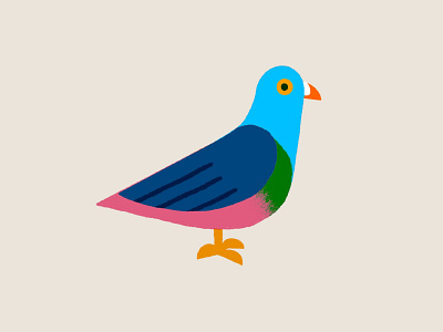 INKTOBER: Day 2 - Pigeon bird color illustration ink inktober inktober2018 inktober2019 overlay pigeon
