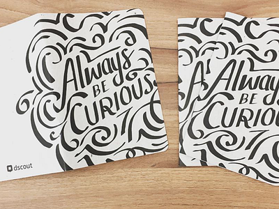 Notebook cover lettering dscout graphic design hand lettering notebook promotional