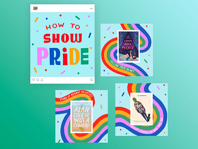 How to Show Pride books content illustration design hand lettering illustration instagram lettering marketing pride social media