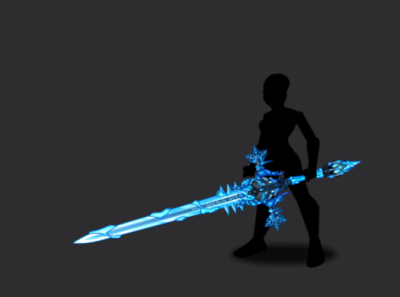 Primal Enchanted Icy Blade of Elusive 2d design