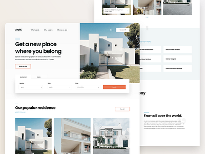 Archi - Landing page design ui ux