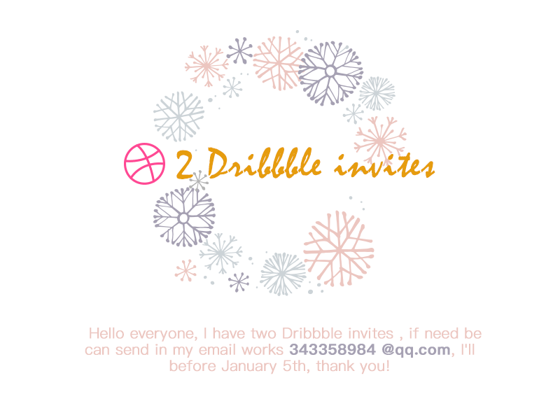 2 Dribbble Invitation