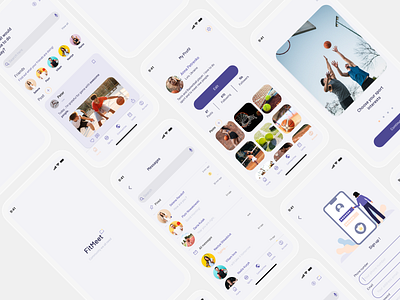 Social network app for sportsman app design graphic design illustration typography ui ux