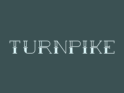 Turnpike Typeface