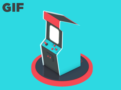 [Animated] Arcade Machine 3d animated arcade cinema4d game gif machine render video