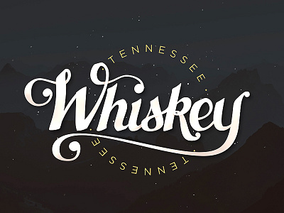 Tennessee Whiskey alcohol brush hand lettering script typography whiskey