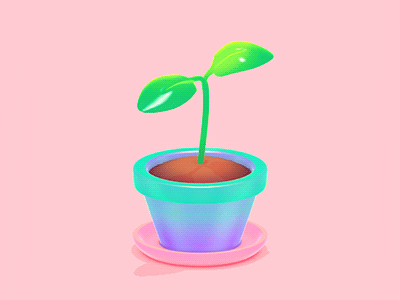 sprout 3d cinema4d gif nature plant potted plant sprout