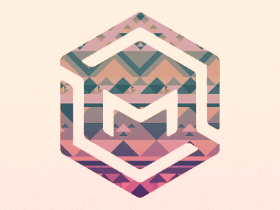 Hex MS Logo design hexagon identity logo personal vector