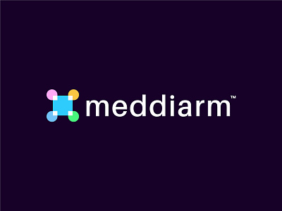 Meddiarm Logo Design. abstract best of dribbble brand identity branding design digital marketing agency logo dope ecommerce graphic design light color logo logo trends 2022 logos logos and branding shape visual identiy