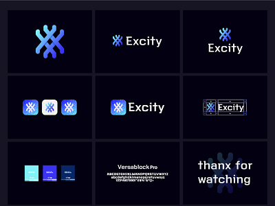 Excity - logo for a Blockchain company logo. blockchain branding connection crypto cryptocurrency logo currency data ecommerce fintech gradient icon identity logo logo design logo trends 2022 logos and branding mark modern logo tech vector