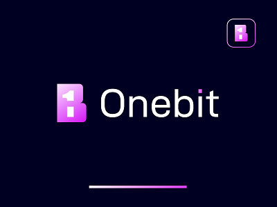 Onebit logo design.