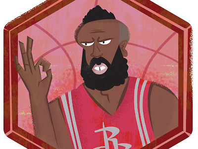 James Harden cartoon fan art houston illustration nba