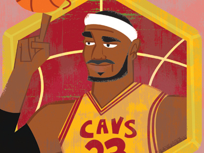 King James basketball cartoon cavaliers fanart illustration lebron nba