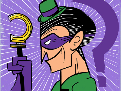 The Riddler batman cartoon comic dc fanart illustration riddler superhero villian