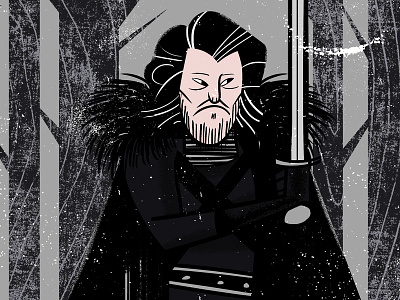 Jon Snow cartoon game of thrones illustration