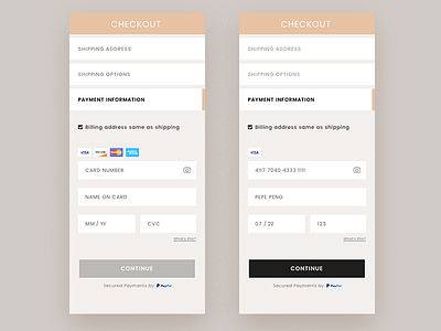 Checkout Payment-D2 100dailyui checkout creditcard e-commerce payment uiux