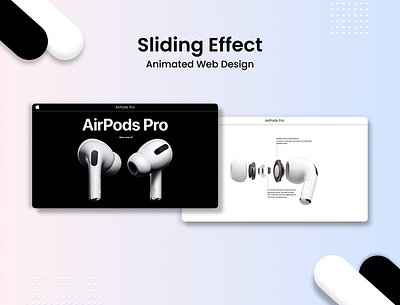 Sliding Effect - Animated Web Design 3d animation app design graphic design motion graphics ui ux