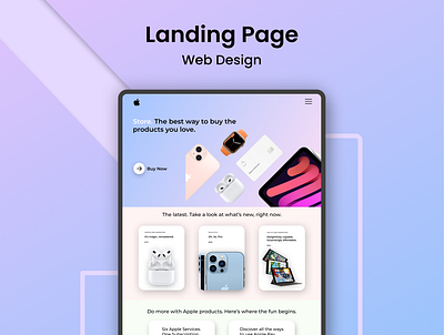 Landing Page - Web Design animation app branding design graphic design motion graphics ui ux