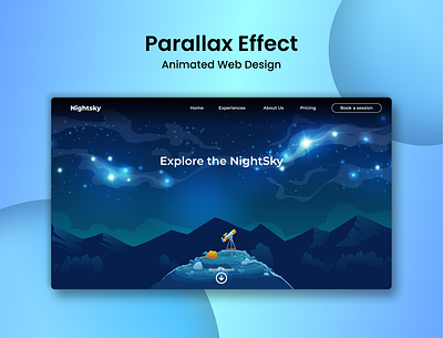 Parallax Effect - Animated Web Design 3d animation app design graphic design motion graphics ui ux