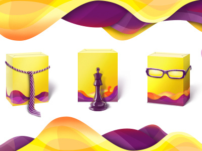Asoft icons accountant boss chess chief director glasses icon icons leader manager tie waves yellow
