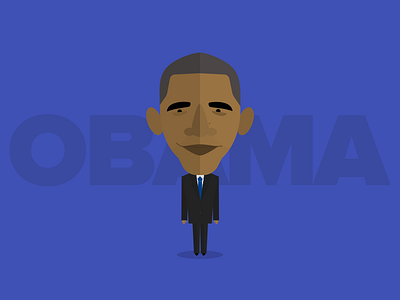 Barack Obama character flat illustration obama sketchapp vector