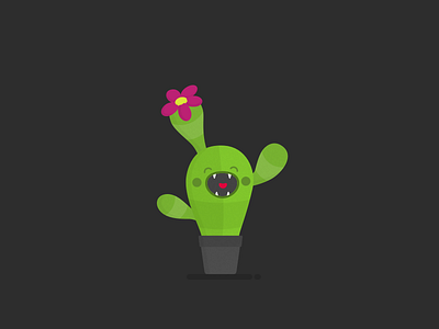 Cactus n.4 cactus character flat illustration sketchapp vector