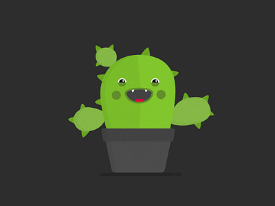 Cactus n.3 cactus character flat illustration sketchapp vector