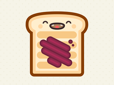 Toast breakfast character flat illustration sketchapp toast vector