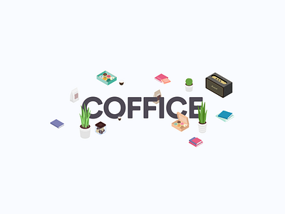Coffice character character design coffee illustration isometric illustration office vector