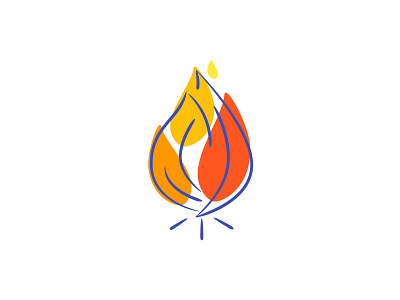 Fire elements fire illustration spot illustration startup branding vector